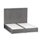 In House Alkmar Velvet Bed Frame - Single - 200x90 cm - Gray