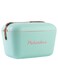 Polarbox 20L Portable Ice Box, For Outdoor Use, Drinks And Food, Classic Storage Box, Cyan/Baby Rose Cooler with Brown Leather Strap