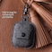 Twelve South - AirSnap Leather Protective Case for AirPods - Dark Gray Twill