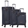 Eminent Expandable Trolley Luggage Set of 3 Bag Soft Suitcase for Unisex Travel Polyester Shell Lightweight with TSA lock Double Spinner Wheels E777SZ Black
