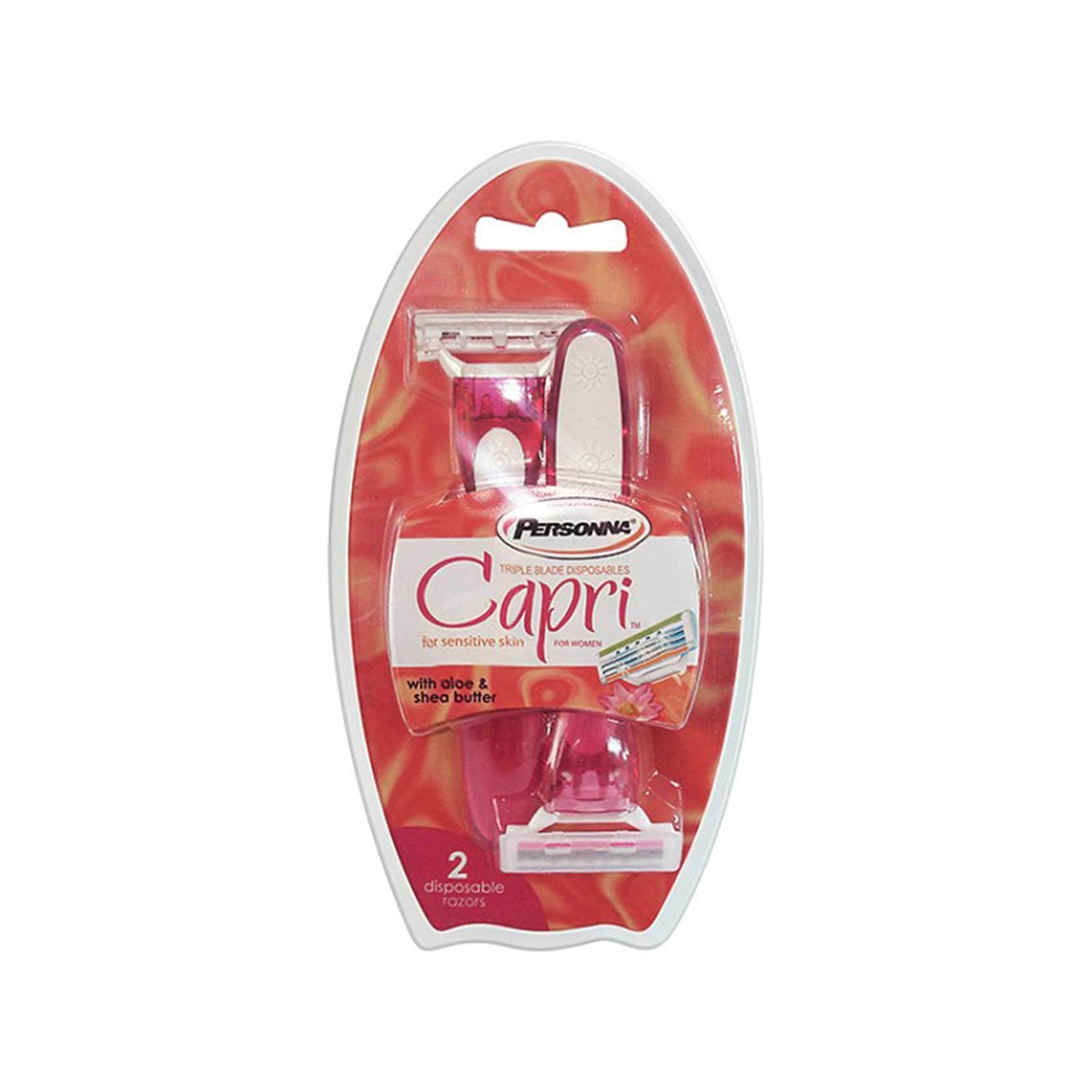 Buy Personna Capri Shaving Razors Sensitive Skin for Women 2 Pieces ...