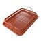 AlHoora, 35X28XH6cm 2 Piece Set Copper Chef Copper Crisper Non-Stick Oven Baking Tray with Crisping Basket with Box