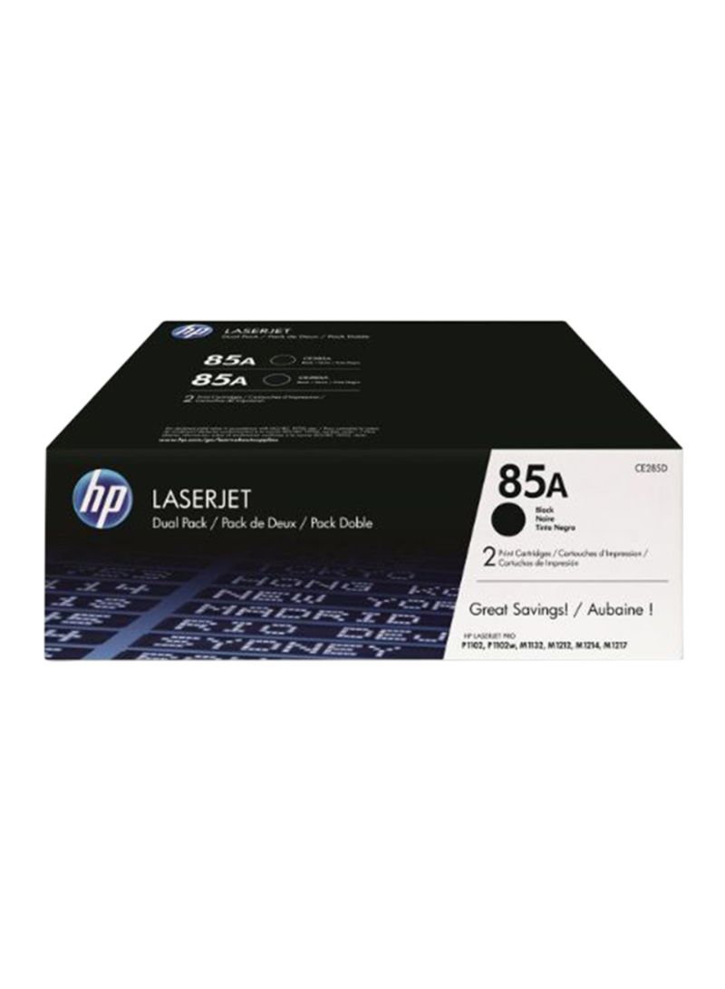 hp 2-Piece 85A Original LaserJet Toner Cartridges Black