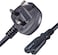 Generic 2 Pin Mains Power Lead Cable With Fuse Uk Type 1.5 Meter
