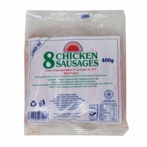 Farmer&#39;s Choice Chicken Sausages 400g