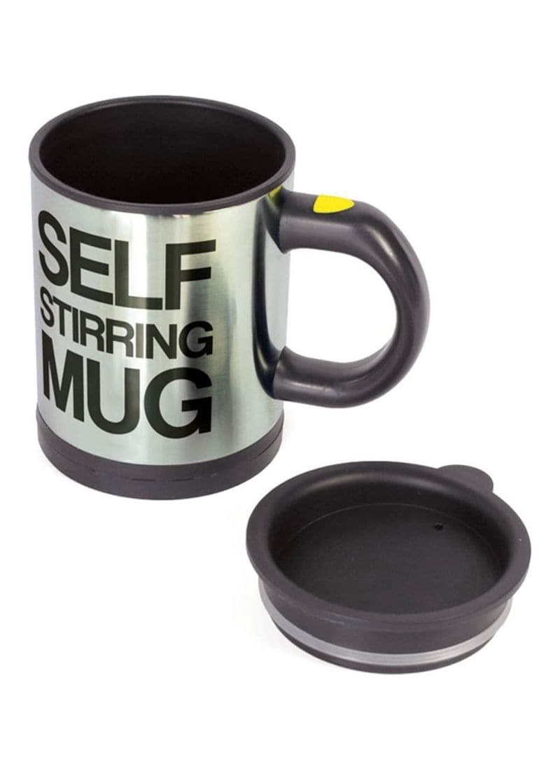 Buy Generic Self Stirring Mug Black/Silver 350ml Online | Carrefour UAE