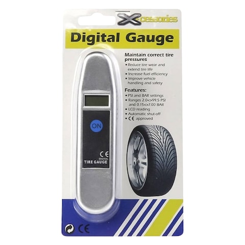 Xcessories Digital Tyre Gauge Silver 1 Pieces