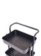 3 Tier Utility Rolling Storage Cart With Handles And Lockable Wheels Brown 43x36x86.5cm