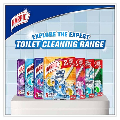 Harpic Fresh Power Toilet Cleaning Blocks - Summer Breeze Scent - 35 gram