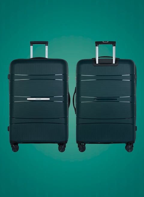 ParaJohn 3-Piece ABS Hardside Spinner Luggage Trolley Set, Green