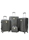 Star Line 5 Pieces Star Line Luggage Trolley Bags Set Dark Grey