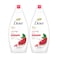 Dove Body Wash Reviving With Pomegranate &amp; Hibiscus Tea 250mlx2 Pieces
