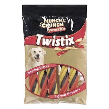 Munch &amp; Crunch Tri Colour Twistix Dog Snacks 5 Pieces