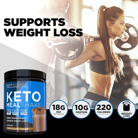 Keto Science Chocolate Cream Keto Meal Shake Powder 539g