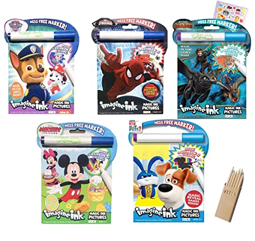 Buy Assortment Boys Bundle of 5 Imagine Ink Coloring Book Featuring ...