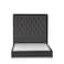 In House Madrid Velvet Bed Frame - King - 200x180 cm - Dark Gray