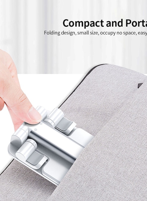 Generic Universal Foldable Mobile Phone Tablet Stand Silver