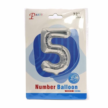 Tiba Helium Numbers Balloon - Number 5