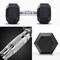 H PRO Barbell Set of 2 Hex Rubber Dumbbell with Metal Handles, Pair of 2 Heavy Dumbbells  ( 9KG x 2 )