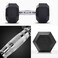 H PRO Barbell Set of 2 Hex Rubber Dumbbell with Metal Handles, Pair of 2 Heavy Dumbbells  ( 9KG x 2 )