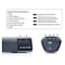 Kisonli LED-800B Wireless BT Speaker with Alarm Clock - Black