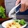 Manual Garlic Crusher Silver Mashed Garlic Peeler Chopper Garlic Puree Maker (17x3.2x4.5cm)