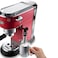 DeLonghi Dedica Style Espresso Coffee Machine EC685, 1300 W, 1.1 L, Red, Metal, Button Control