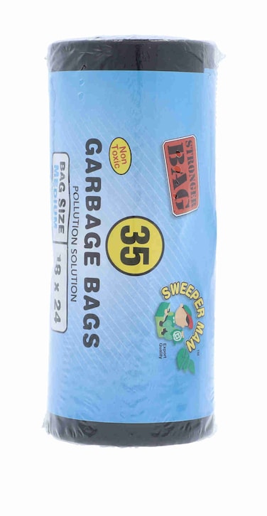 Sweeper Man 35 Garbage Bags Medium 18 x 25