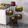 Generic Kitchen Storage Rack Rotating Vegetable Rack Floor Standing Multi Layer Kitchen Storage Rack, Black 5 Layers, In House, Kyy 205