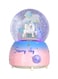 H&amp;L Zakka - Stary Sky Unicorn Snow Crystal Ball Music Box Gift Transparent Round Ball Dream BluePink