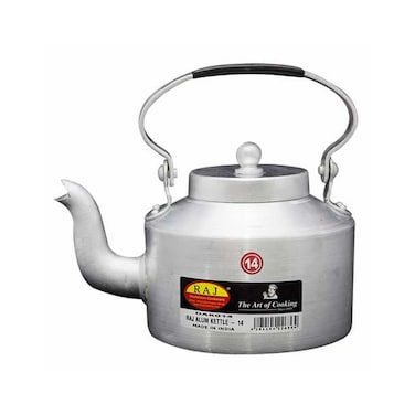 Raj Aluminium Kettle Silver And Black 1.5L