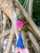 Pompom Fluffy Hanging Charm Pink 33cm