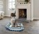 Cat Bed, Pet Bed, cozy cats, Kitten bed, small, Rectangle, plush and soft, cushioned, portable, stylish, Strong &amp; warmth Design, Indoor, Easy to Clean, Dark Blue color, 15 cm thick
