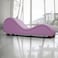 In House Romantic Chaise Longue Luxury And Romantic Design Sofa With Bed Mode Of Velvet Fabric With Lower Decorative Silver Buttons - Light Purple