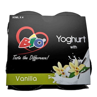 Bio Vanilla Yogurt  90ml x Pack of 4