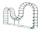 Rbwtoys Outdoor Monkey Bar With Premium Metal And Curve Design, Playset For Kids RW-13119. 430&times;75&times;260cm