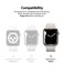 Ringke Apple Watch 9 / 8 / 7 45mm Apple Watch Series (45mm) Case, Slim Series, Clear + Chrome Rose Gold