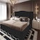 In House Taj Mahal Velvet Bed Frame - Single - 200x100 cm - Black