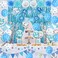 Party Era Birthday Decorations, Blue Decorations With Tissue Pom Flowers, Happy Banner, Confetti Balloons, Foil Fringe Curtain, Supplies For Men Women Boys