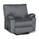In House Velvet Rocking Recliner Chair - Grey - H1