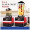 Silver Crest 4500w Heavy Duty Commercial Grade Blender With 2 Jars Sc-1589, Multicolour