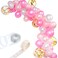 GRAND SHOP 112 Pieces Balloon Garland Kit Balloon Arch Garland for Wedding Birthday Party Decorations (White Pink Rose Gold Gold)