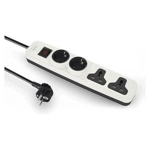 iLOCK power strip 4 outlets - 2 schuko sockets + 2 universal sockets