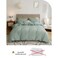 Luna Home Queen Size 6 Pieces Bedding Set, Washable Cotton Green Color