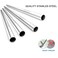 Decdeal - 2pcs Stainless Steel Straws Reusable Eco-friendly Straight/Bent Drinking Metal Straws with Cleaning Brush 2#