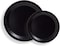 Party Time 12-Pieces Serves 6, Disposable Black Party Set of 9&quot; Paper Plates &amp; 7&quot; Paper Plates For Black Theme Birthday Party Tableware Set for Wedding, Baby Shower, Birthday Party Supplies