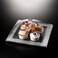 Vague Acrylic Square Serving Set Bark Silver 40 cm