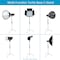 COOPIC C Stand C40S Heavy Duty Light Stand Height 150-330cm with Sliding up-down Leg, for Photo Studio Photography Strobe Light Video Umbrella Softbox Monolight