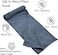 2-Pc Microfiber Bath Sheet 80x160cm Grey/Blue Soft Microfiber Beach Towel Super Absorbent, Fast Drying and Durable Microfiber Bath Towel