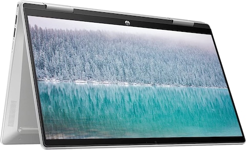 HP Pavilion x360 14&quot; FHD Touchscreen 2-in-1 Laptop - Intel 12th Generation Core i5, 8GB RAM 512GB SSD, Backlit Keyboard, Fingerprint Reader, Windows 11 Home, Natural Silver, ABYS Mouse Pad